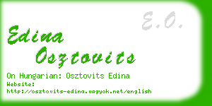 edina osztovits business card
